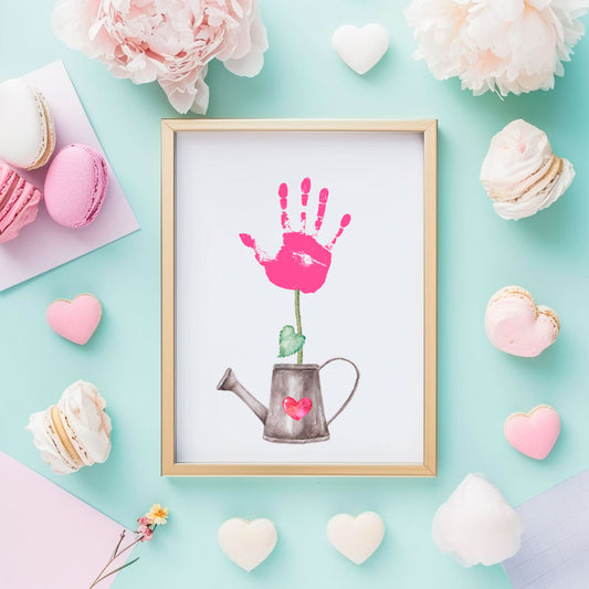 Free Floral Handprint Art Project - A Blooming Keepsake!