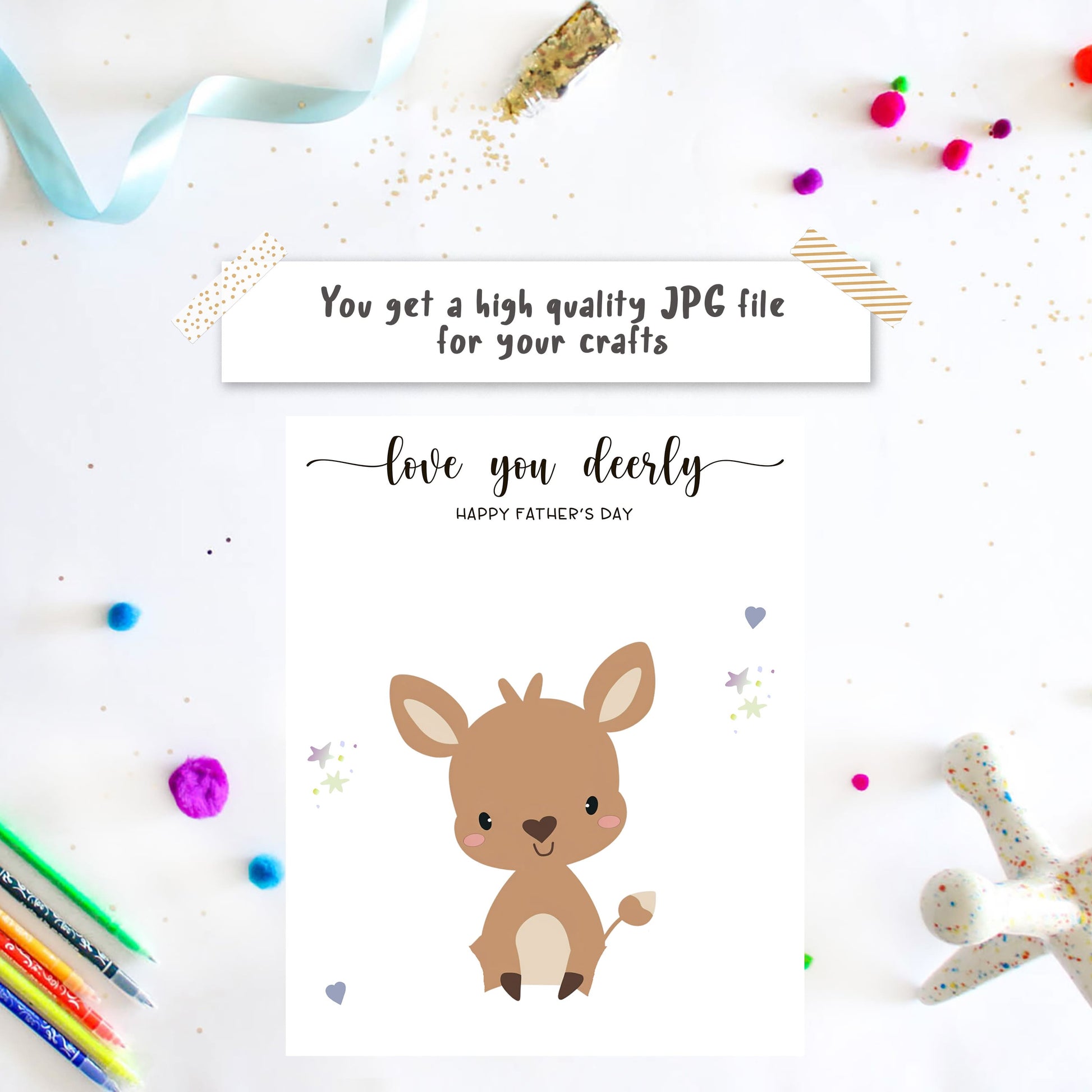 Love you Deerly - Handprint art for babies