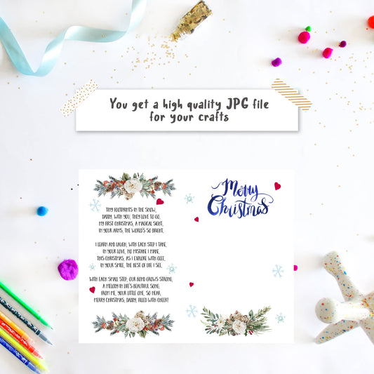 Merry Christmas Daddy Footprint Poem
