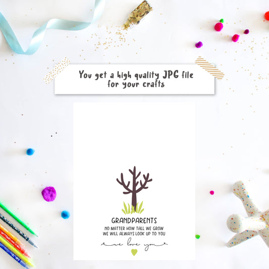 Handprint Tree Grandparents Day Template