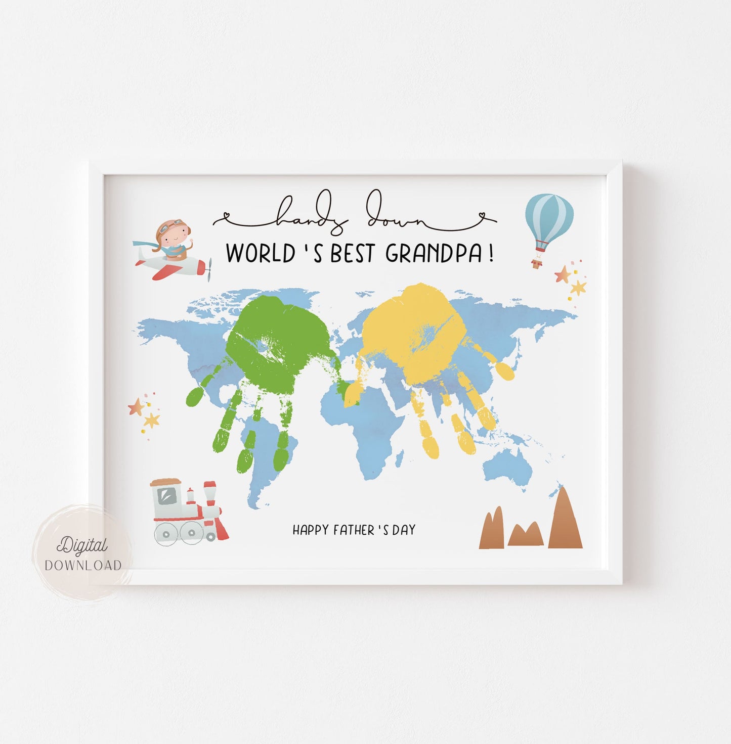 Hands down - Grandpa handprint art