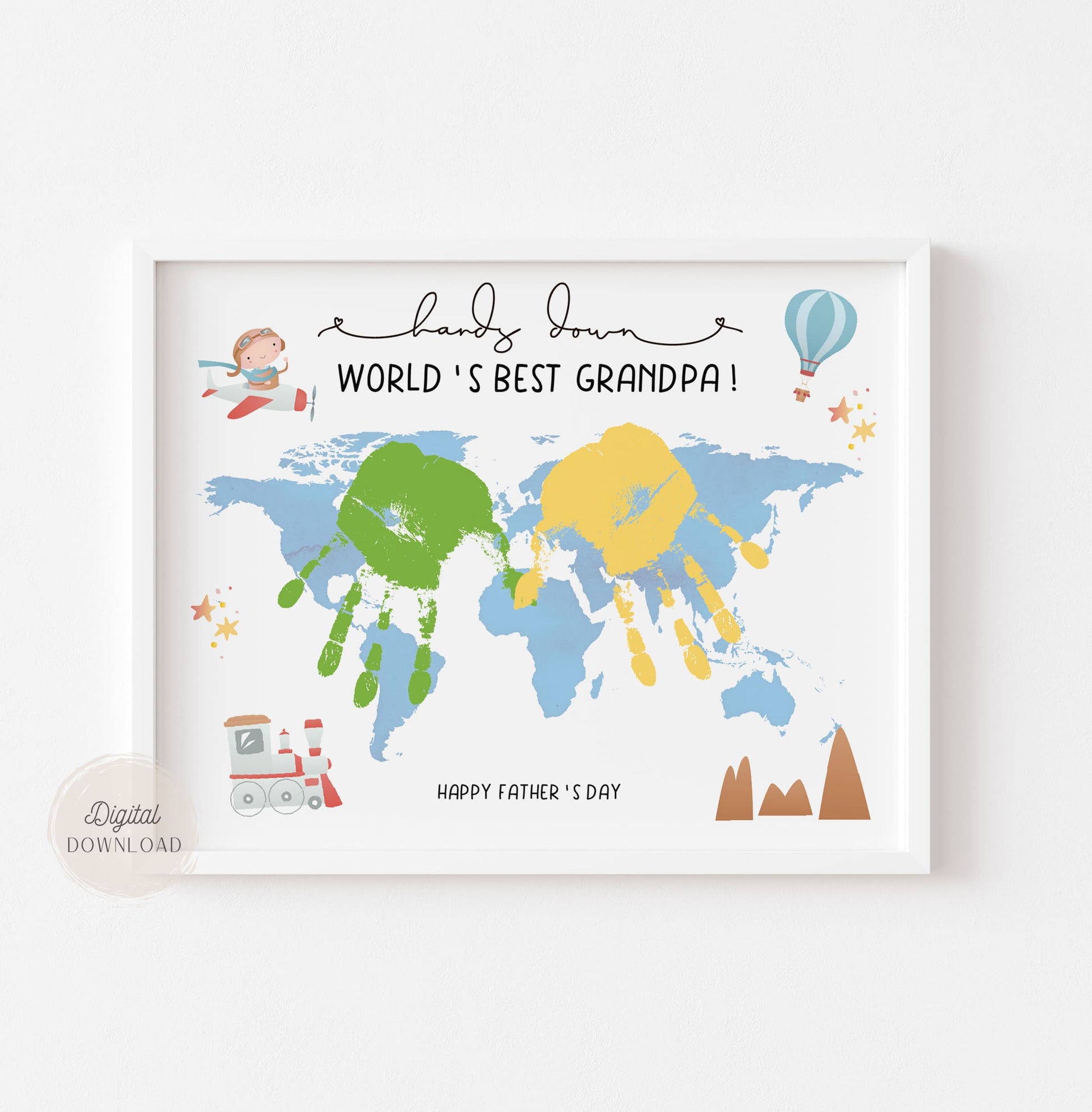 Hands down - Grandpa handprint art