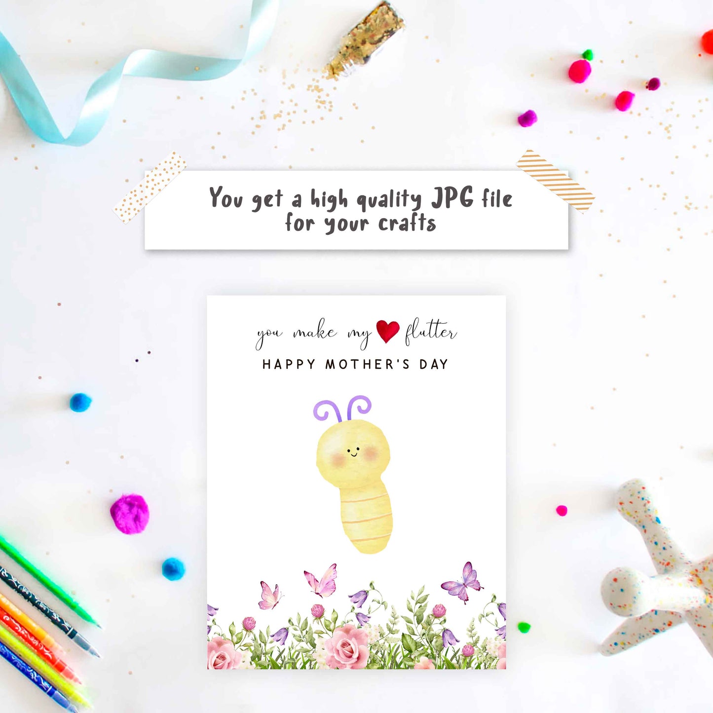 Butterfly handprint for mom. You make my heart flutter