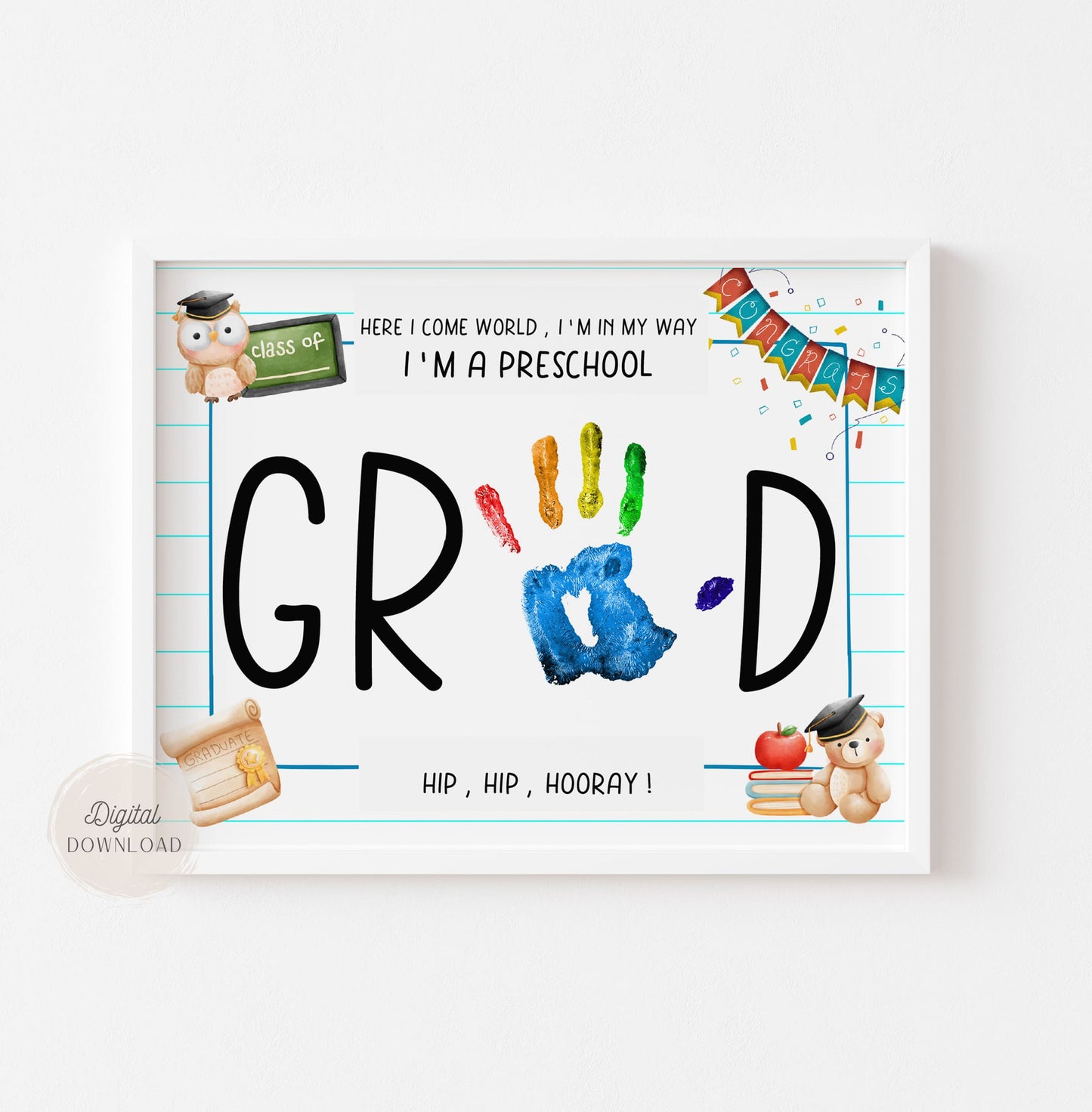 Preschool Plaque grad kids - Graduation crafts