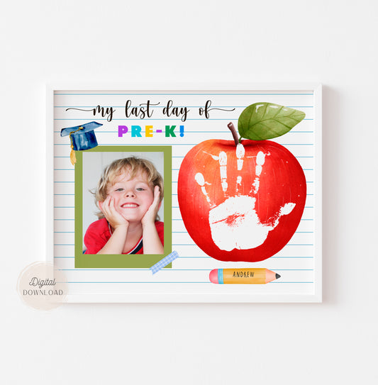 Last Day of Pre-K Printable with handprint