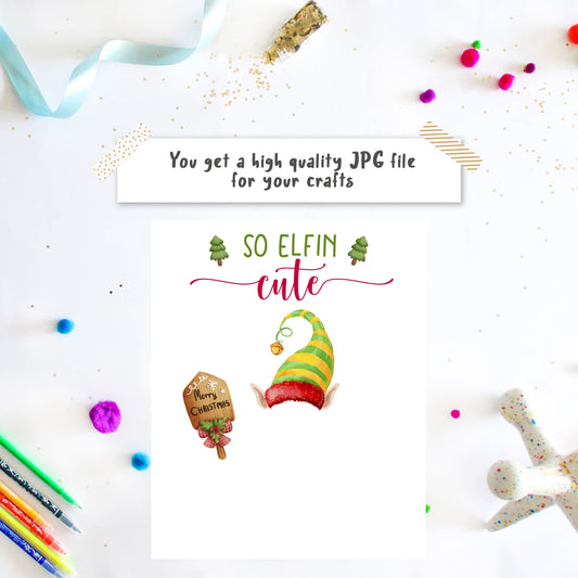 Christmas Elf Handprint Art