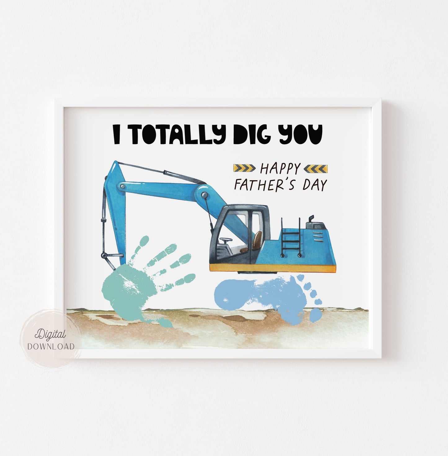 Handprint and footprint construction vehicles - handprint crafts for infants