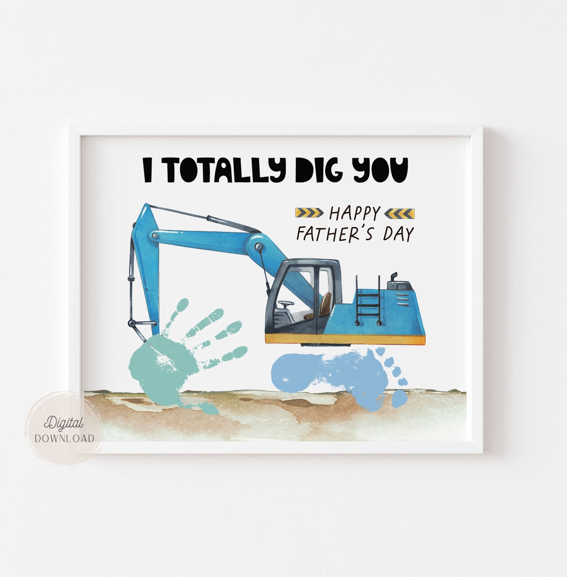 Handprint and footprint construction vehicles - handprint crafts for infants