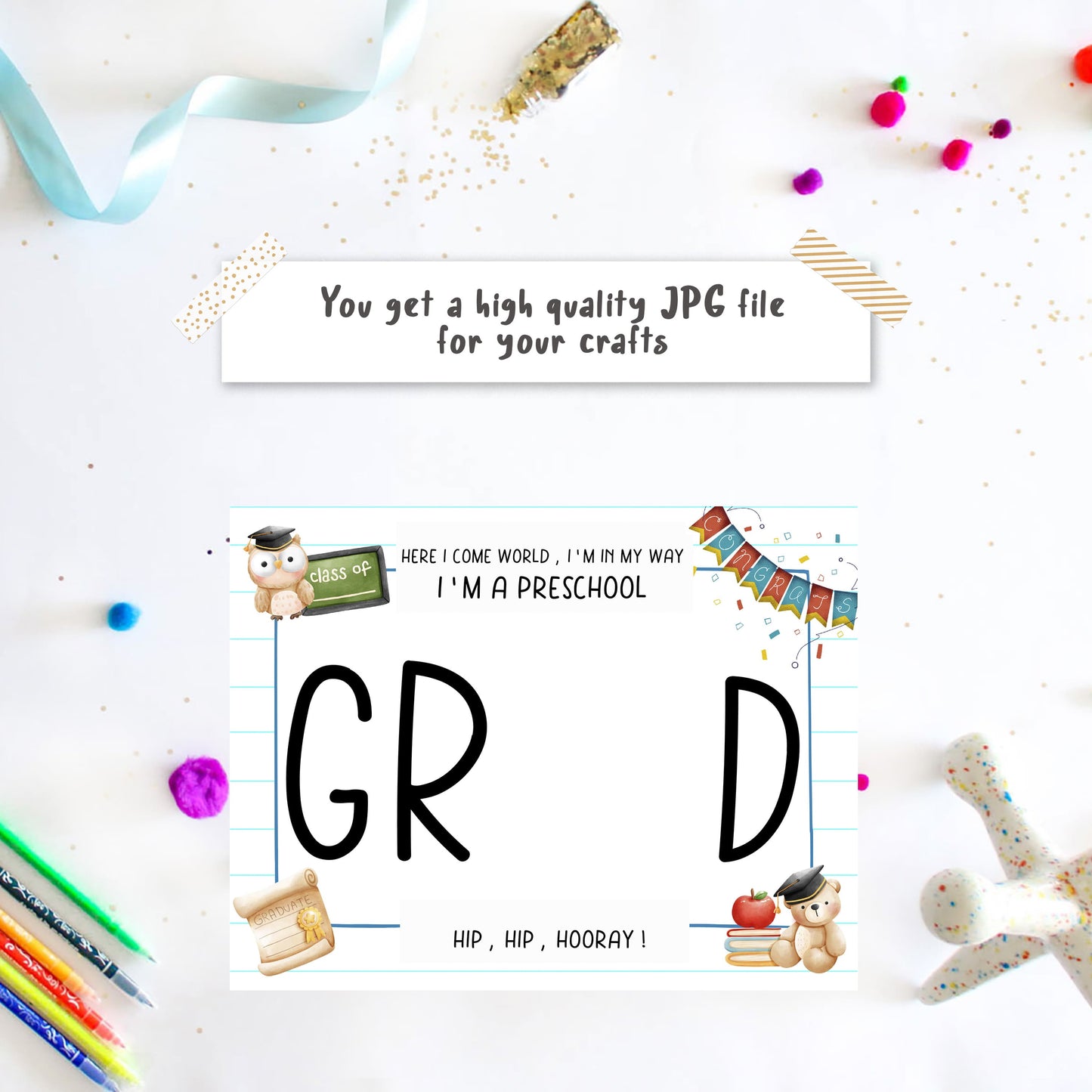 Preschool Plaque grad kids - Graduation crafts