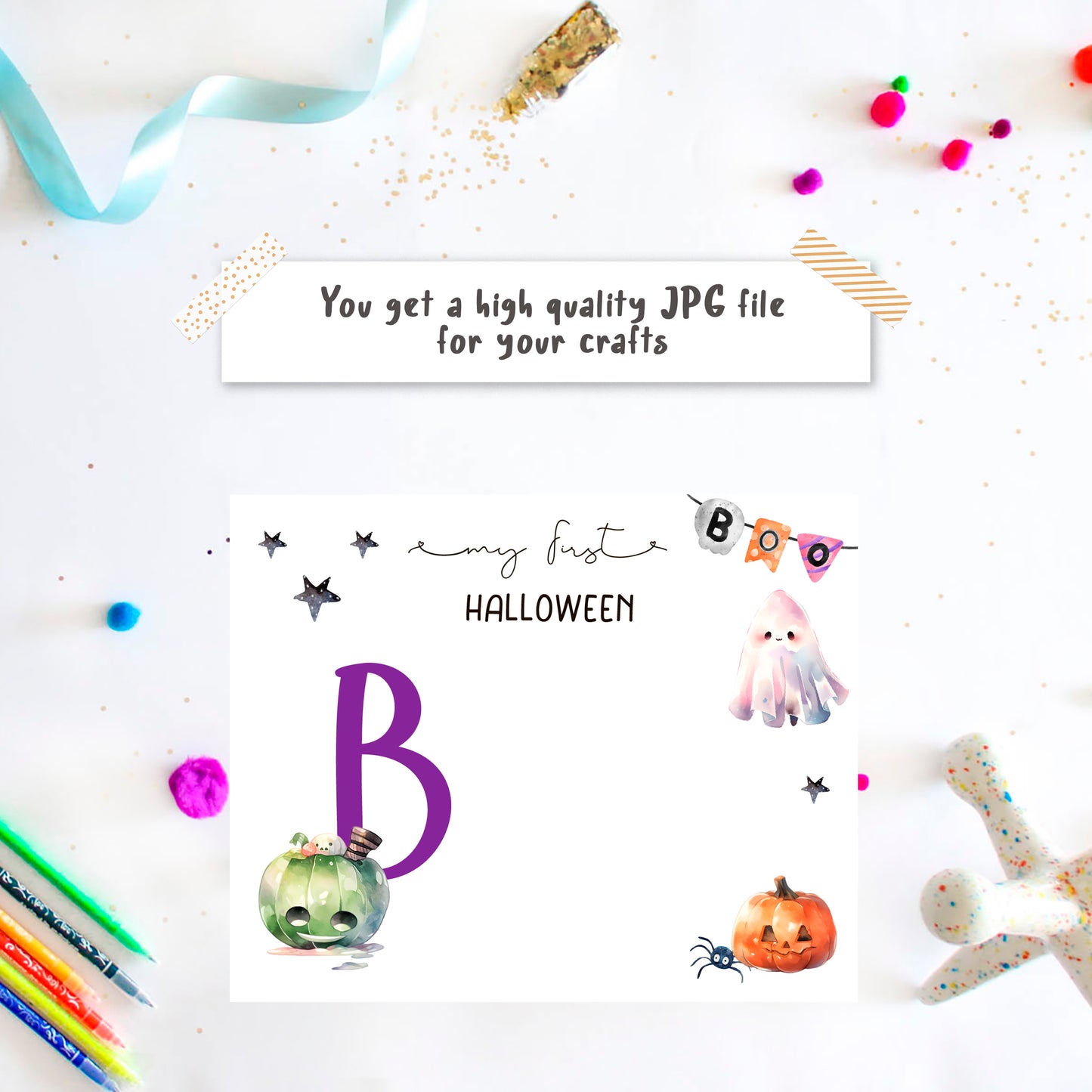 My first 1st Halloween Ghost Footprint Art