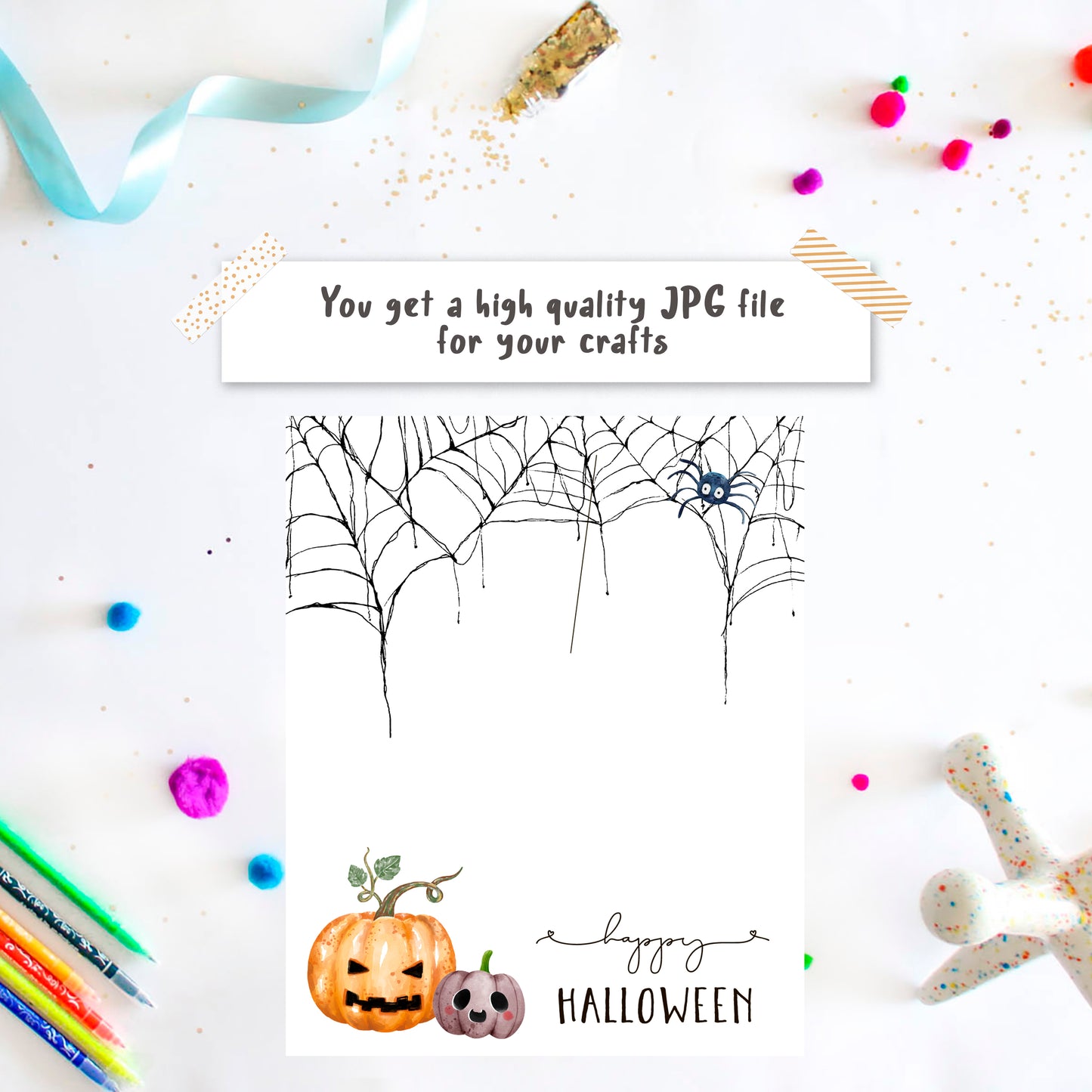 Spider Halloween Handprint Art