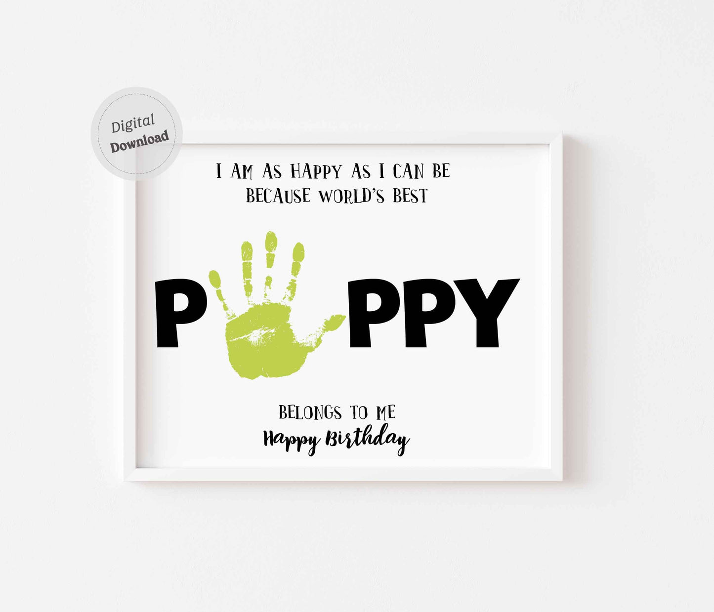 Happy Birthday Poppy Handprint