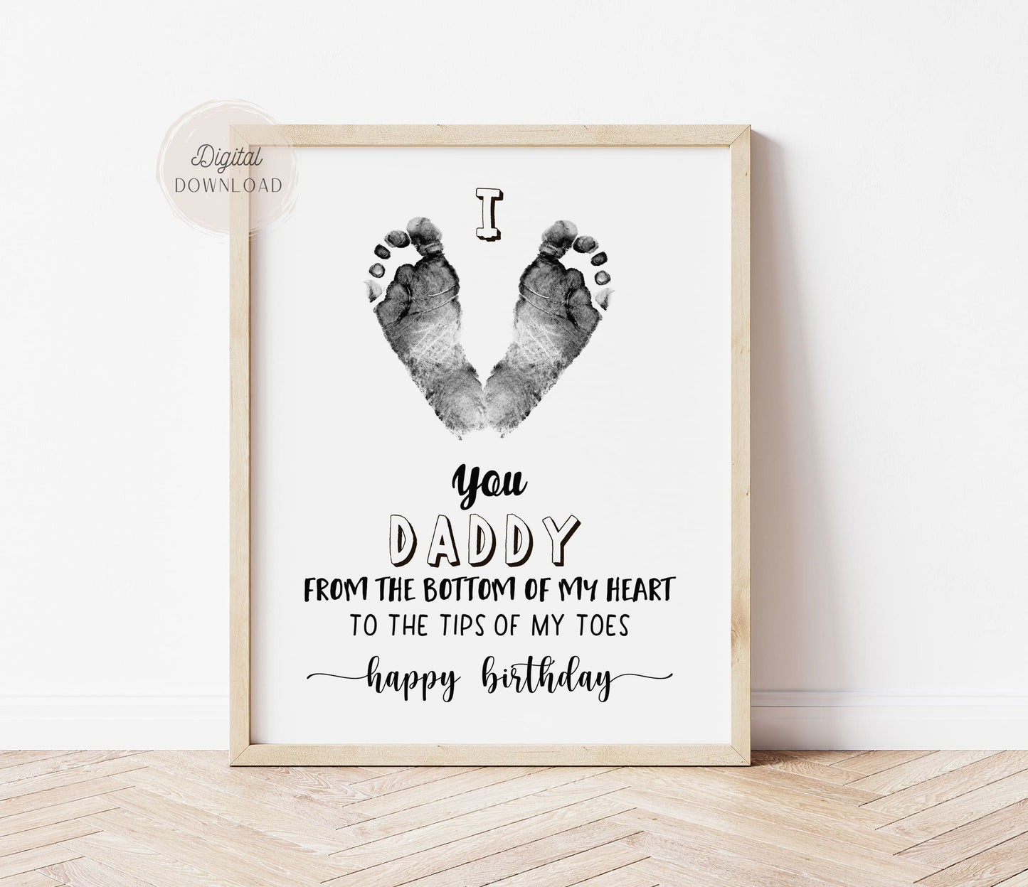 Daddy Birthday Footprint Card