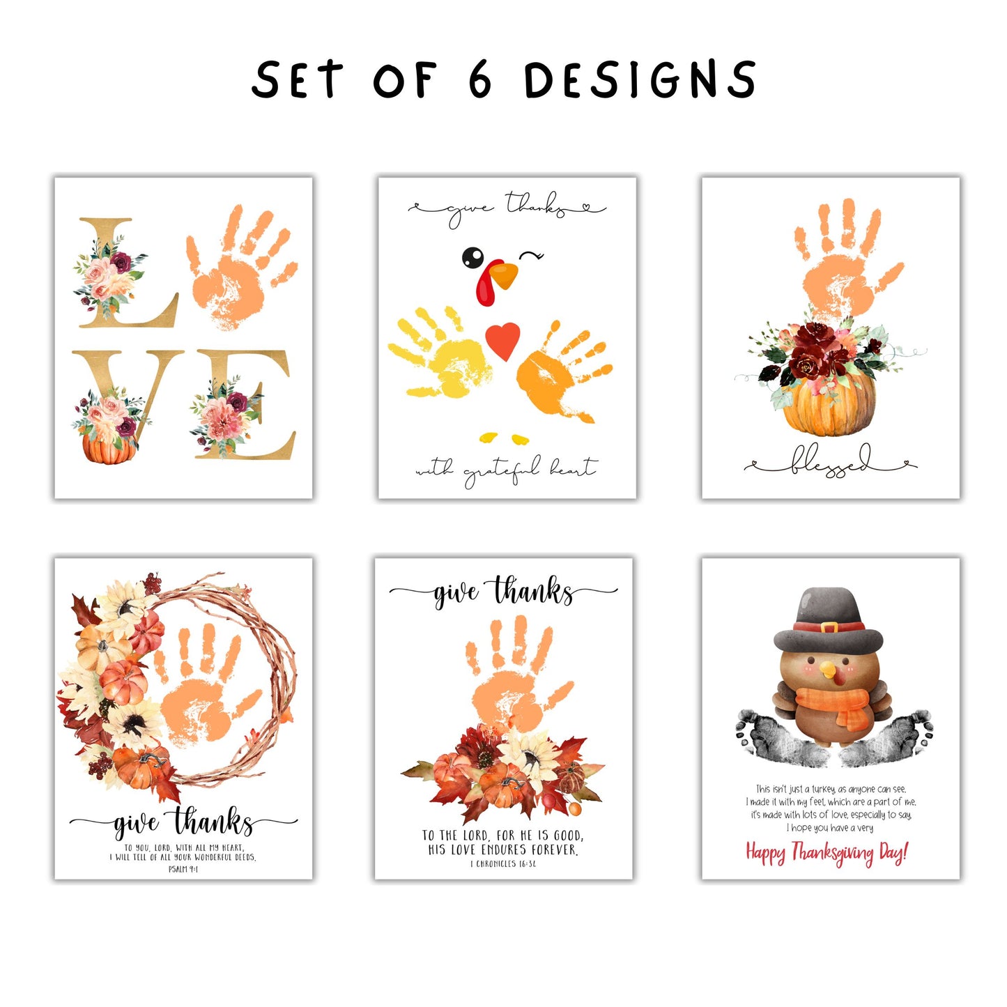 Thanksgiving preschoolers activities bundle Handprint Art