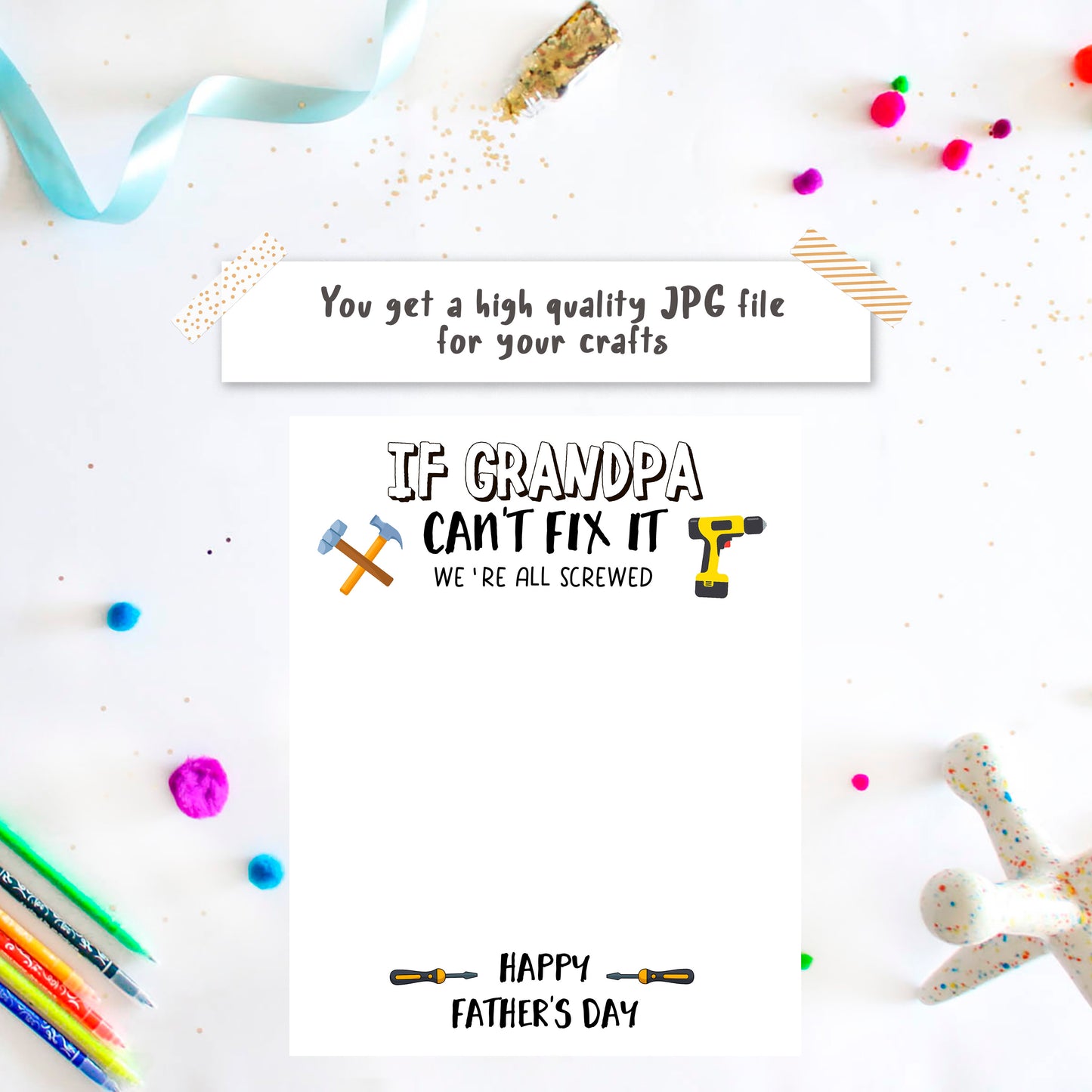 If grandpa can't fix it - Father's day Handprint craft.