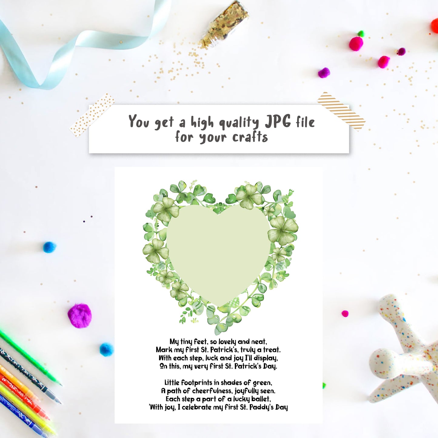 Shamrock Footprint - St Patrick's Day Wishes