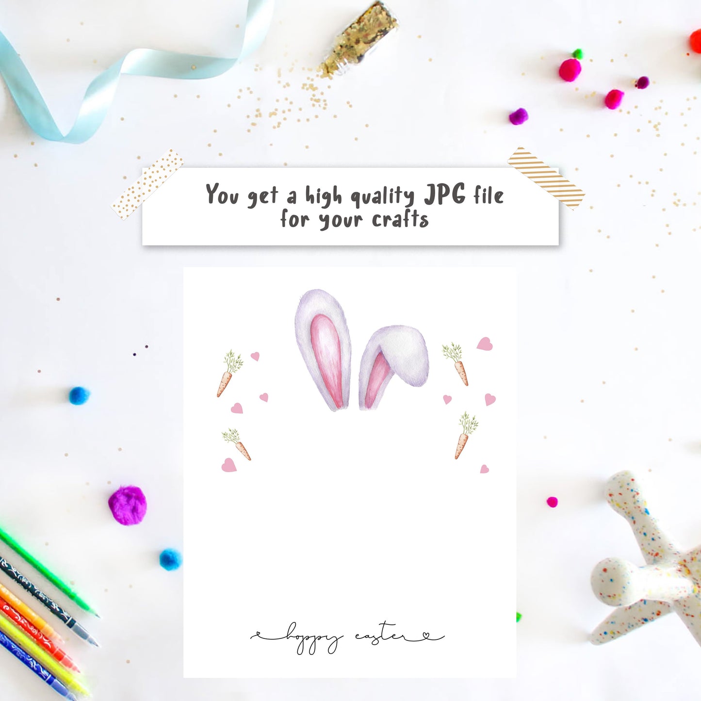 Bunny Handprint - Easter Rabbit Handprint Craft