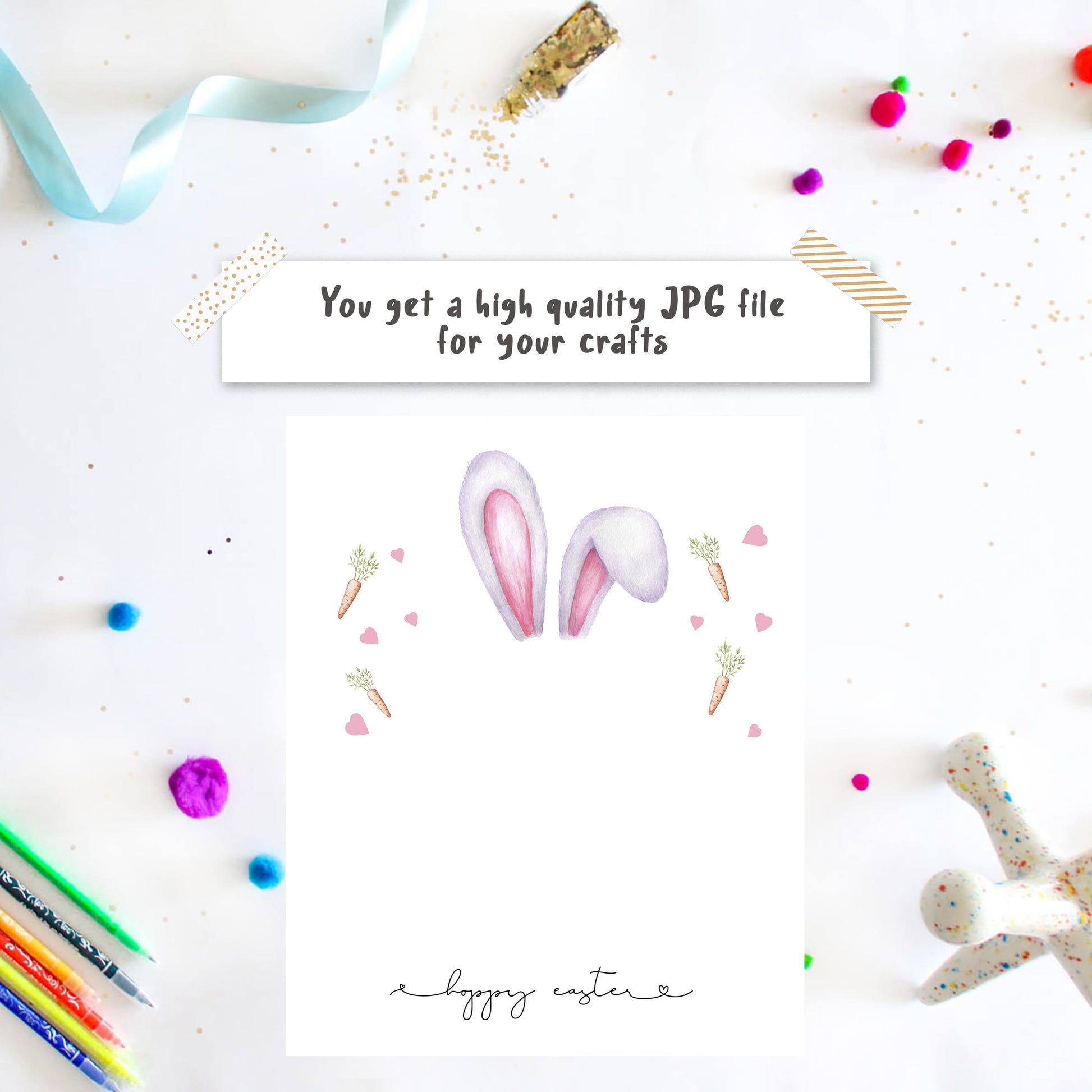 Bunny Handprint - Easter Rabbit Handprint Craft