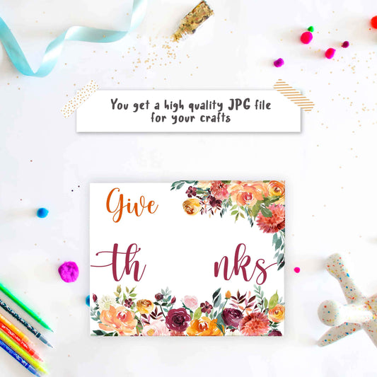 Give Thanks Handprint Art crafts