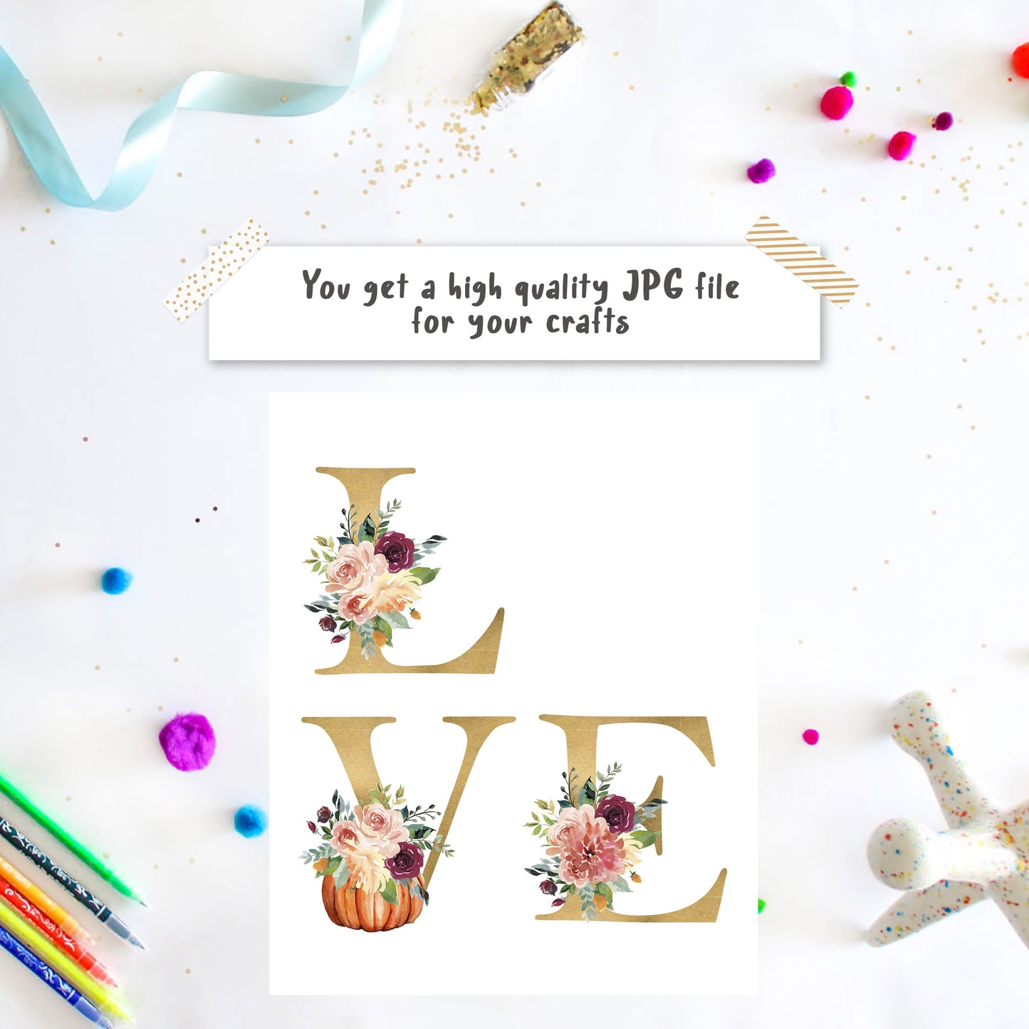 Love Handprint and Footprint - Fall Craft template