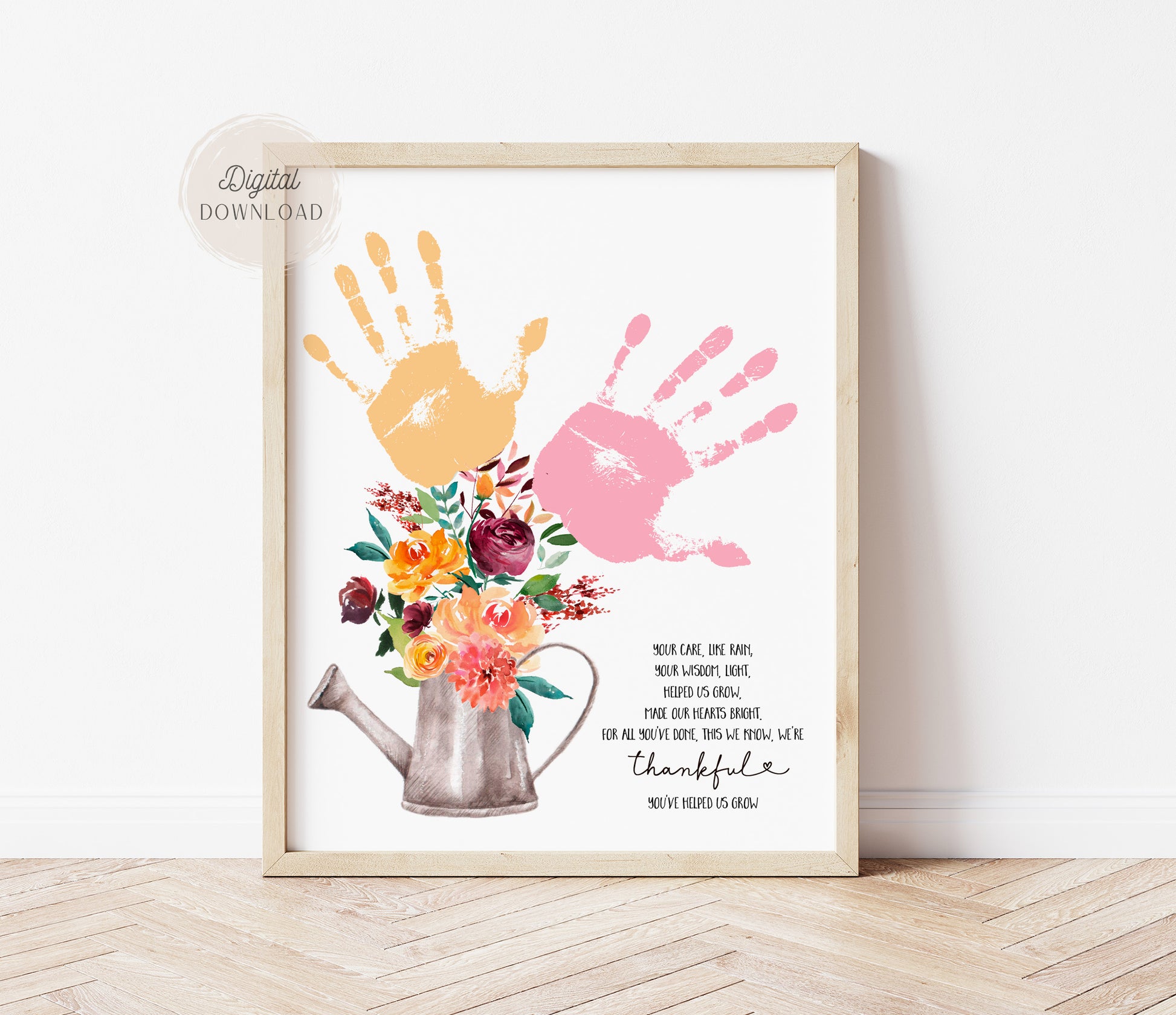 Thanksgiving Teacher poem with Handprint art