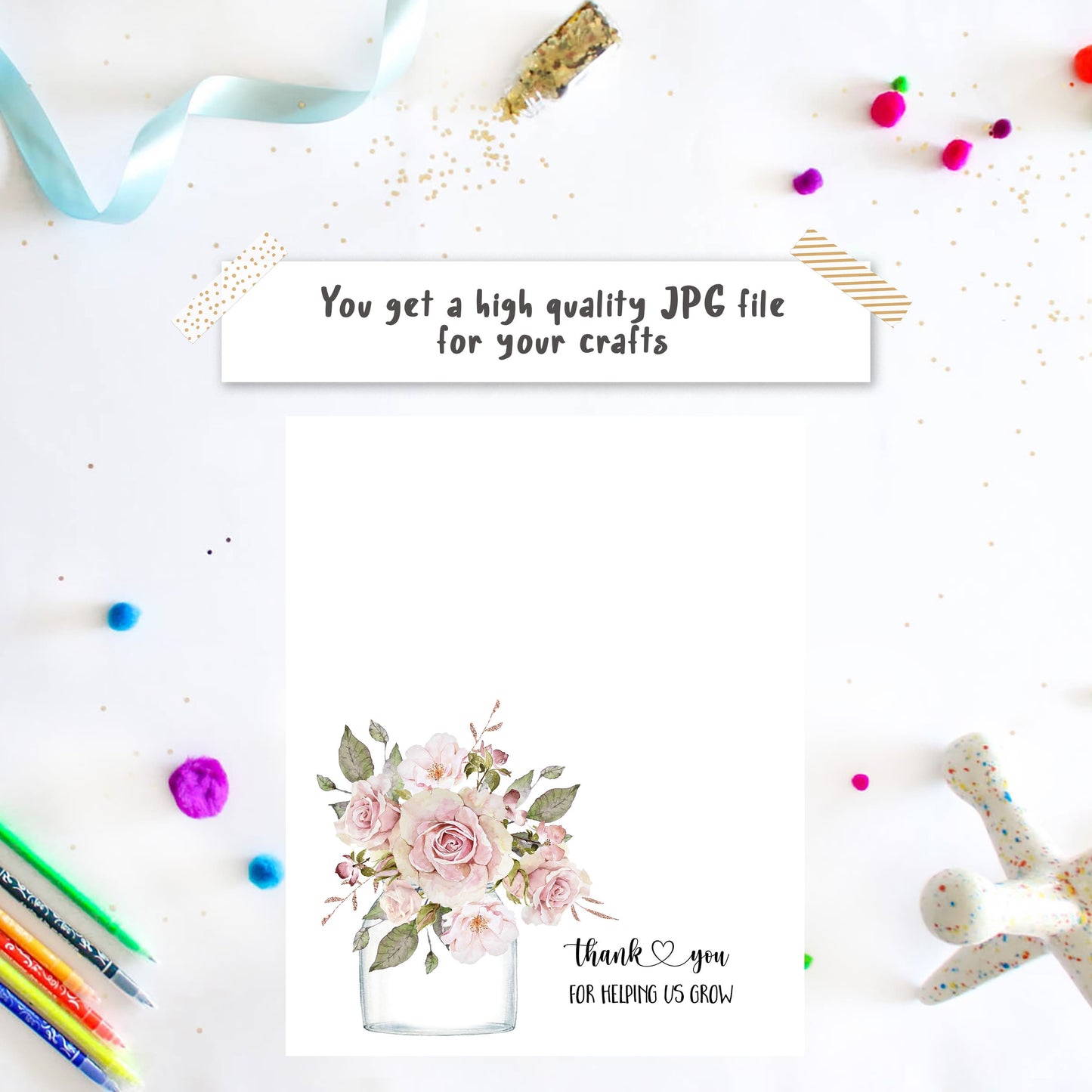 Thank You For Helping Us Grow - Handprint Template