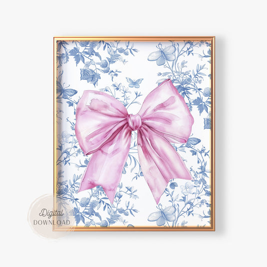 Pink Bow Printable Art