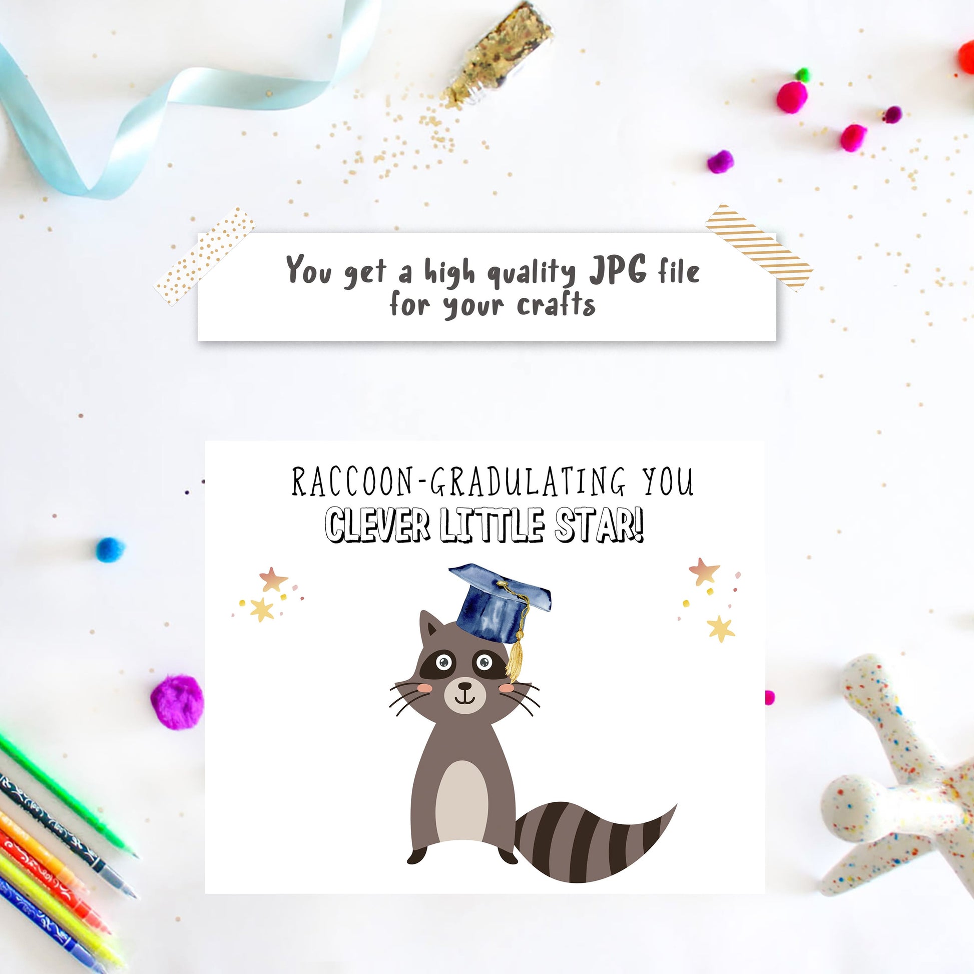 Raccoon-gradulating You - Graduation Handprint