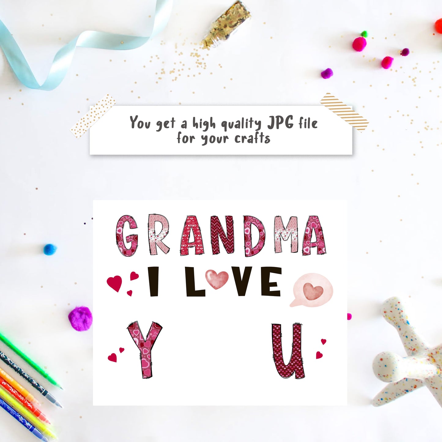 Grandma Valentine handprint