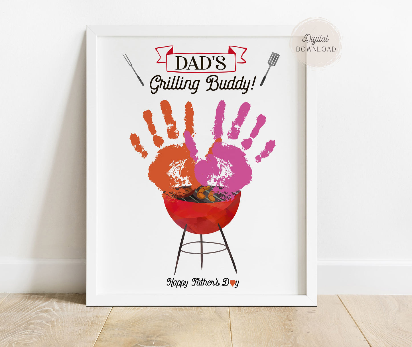 Dad's Grilling buddy - BBQ Handprint art