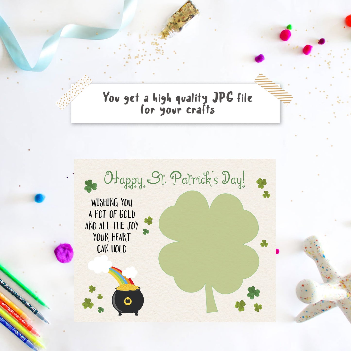 Handprint Shamrock - Happy St Patrick's Day Wishes