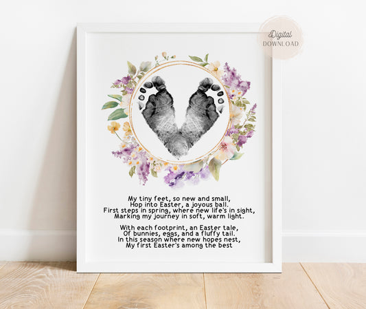 Newborn Footprint Poem - Easter Craft