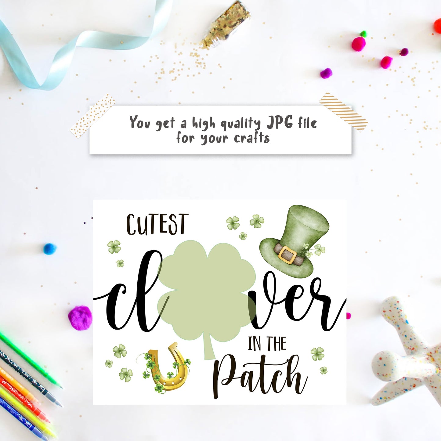 Handprint shamrock art - Cutest clover in the patch