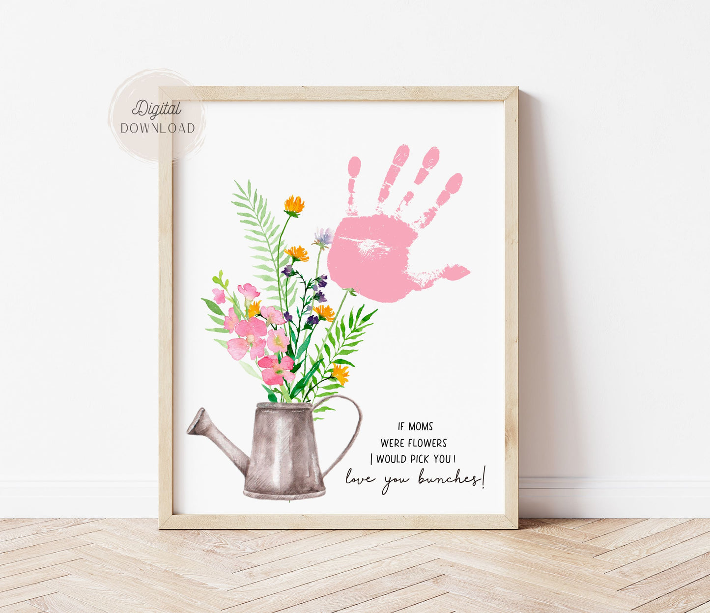 Handprint flower Mothers Day - Kids handprint art