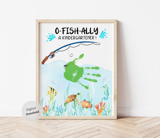 O-fish-ally a Kindergartener handprint