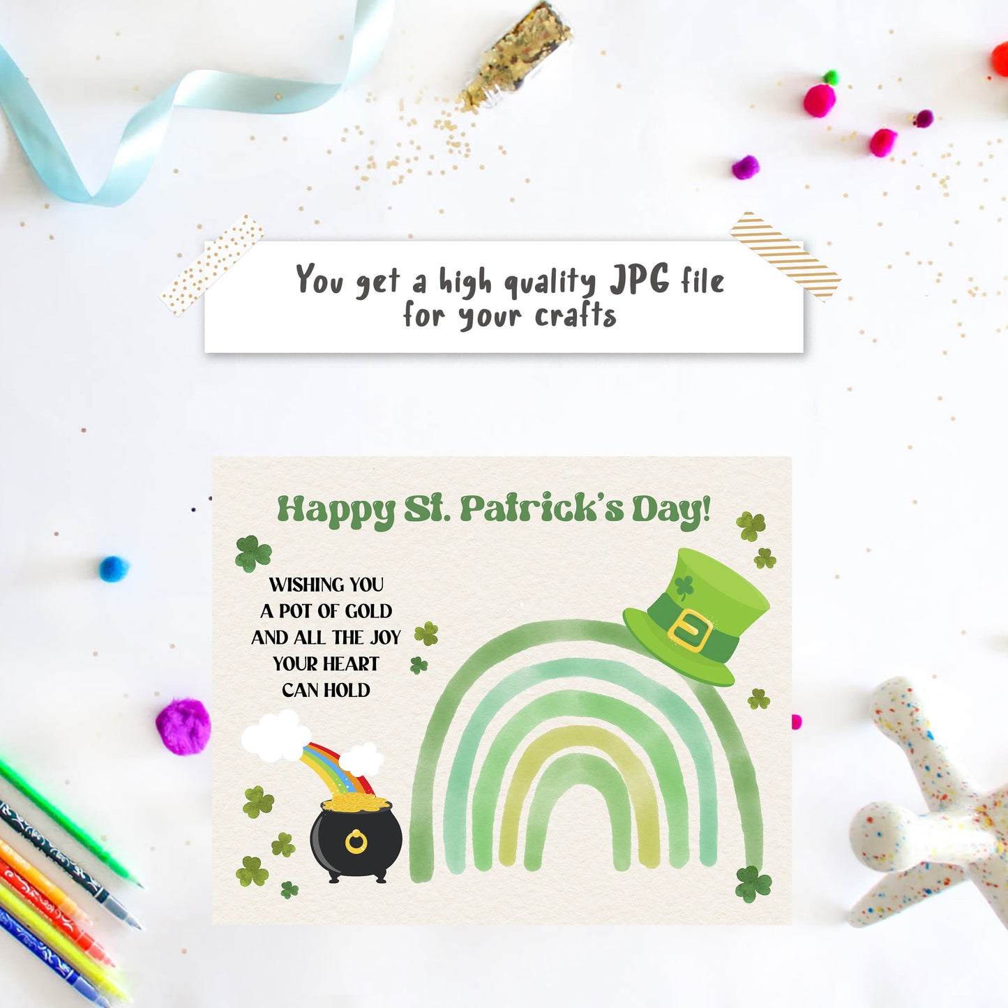 Happy St Patrick's Day Handprint