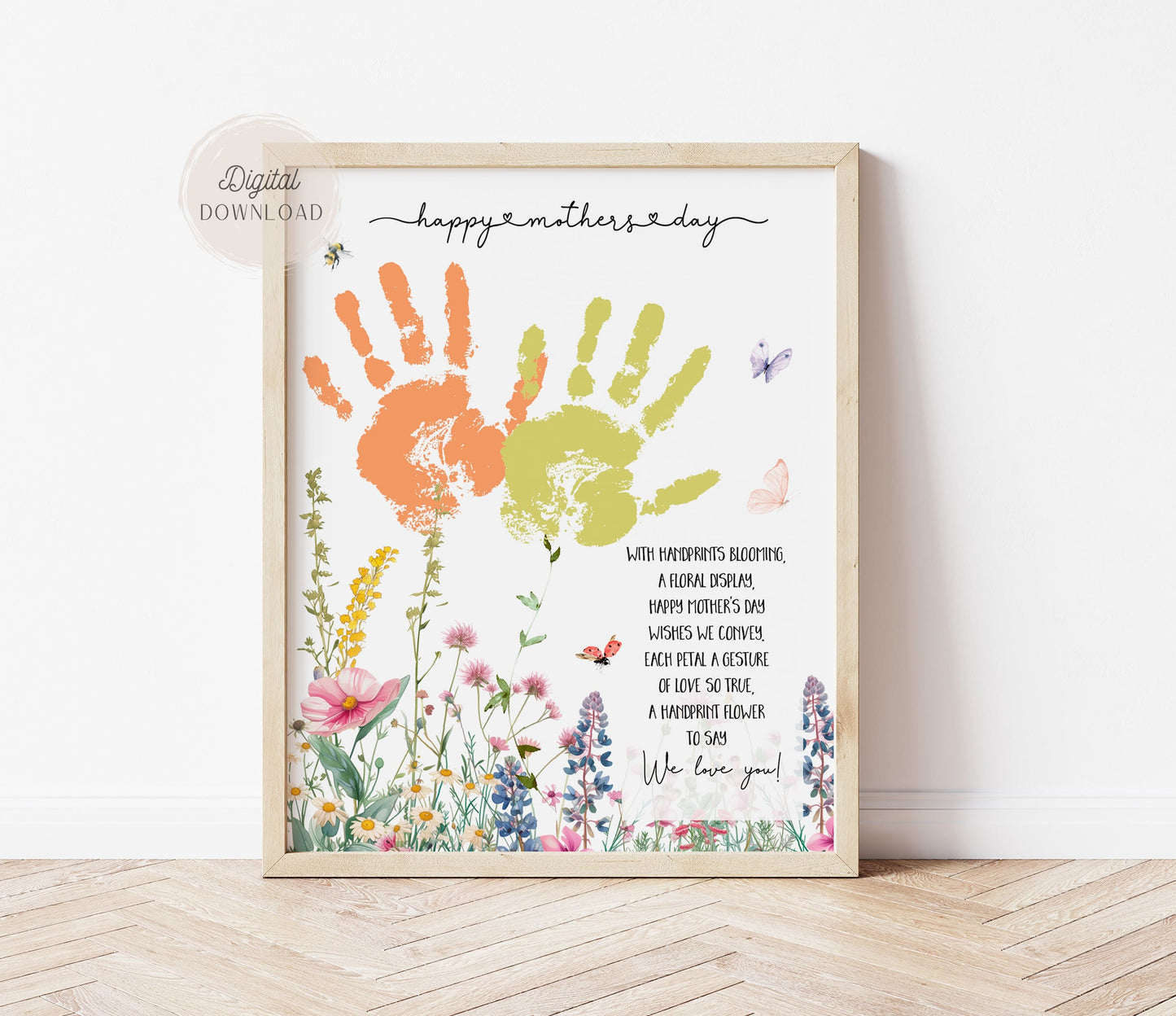 Mother's Day Handprint Poem - Two or Tree Hands