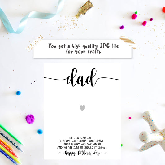 Dad Poem Handprint Art - Father's Day Sign Printable Card