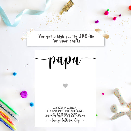 handprint poem for Papa