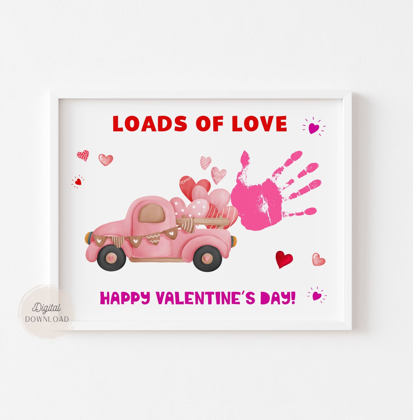 Valentine handprint art - Loads of Love