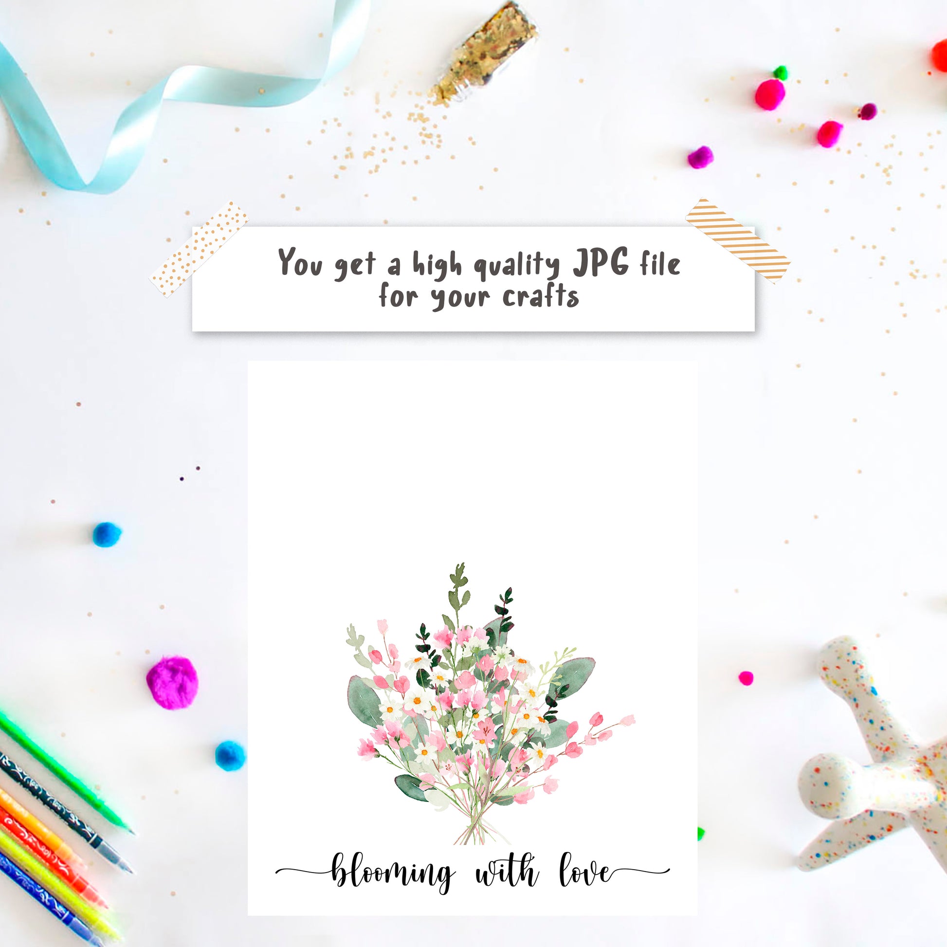 Flowers Handprint - Blooming with love