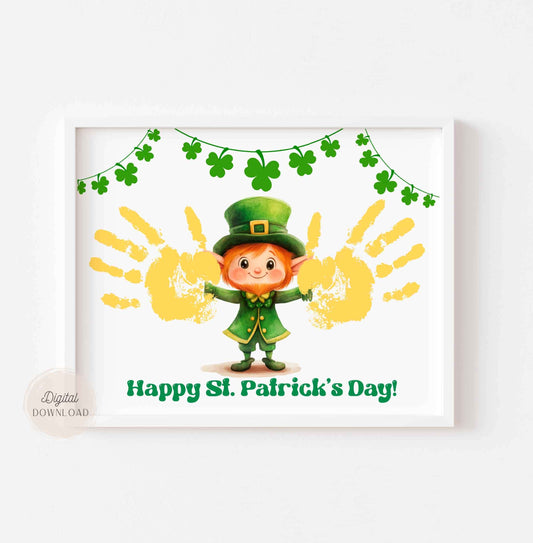 St. Patrick’s Day Handprint Art - Lucky Leprechaun Craft