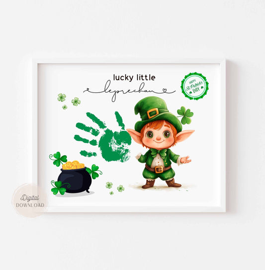 Lucky Little Leprechaun Handprint Art Craft - St. Patrick’s Day Activity