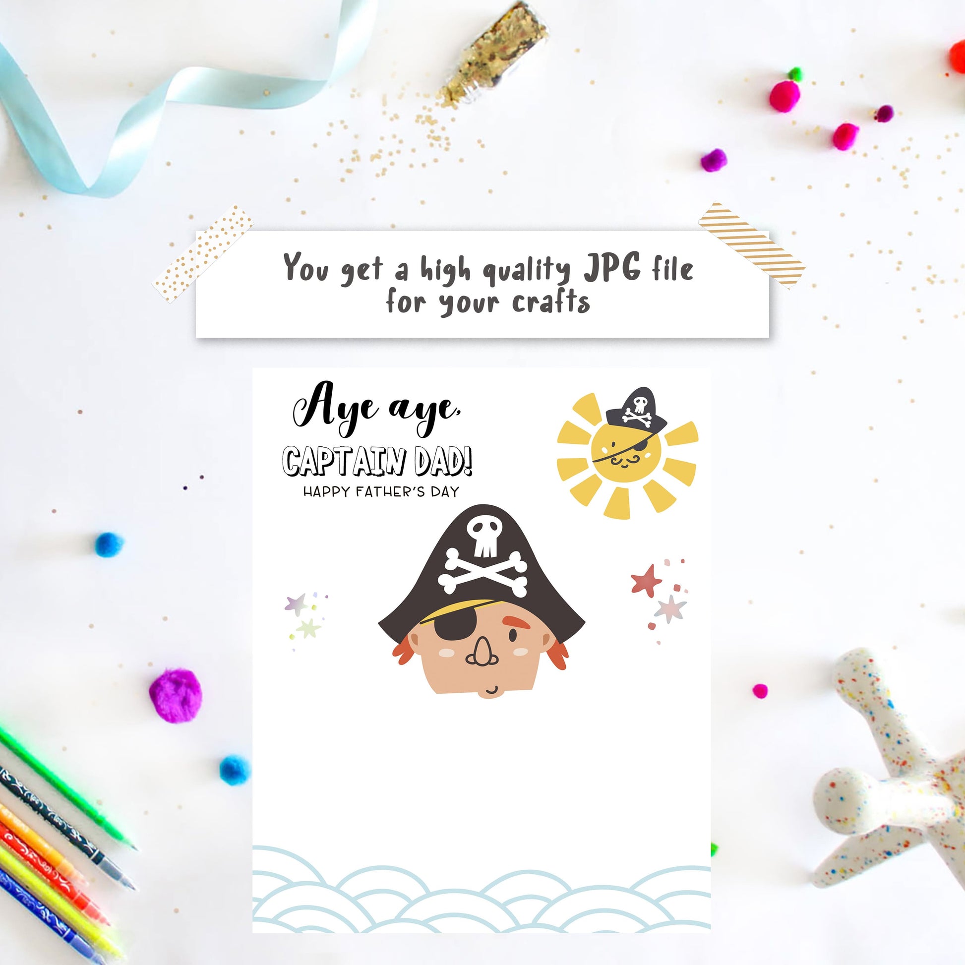 Kids hand print art - Pirate handprint art