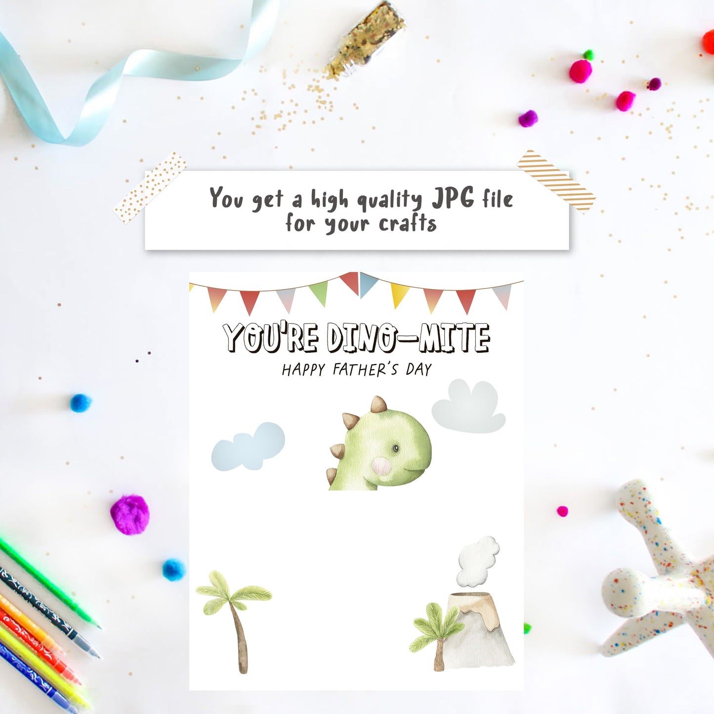 Dinosaur handprint - Father's day handprint craft