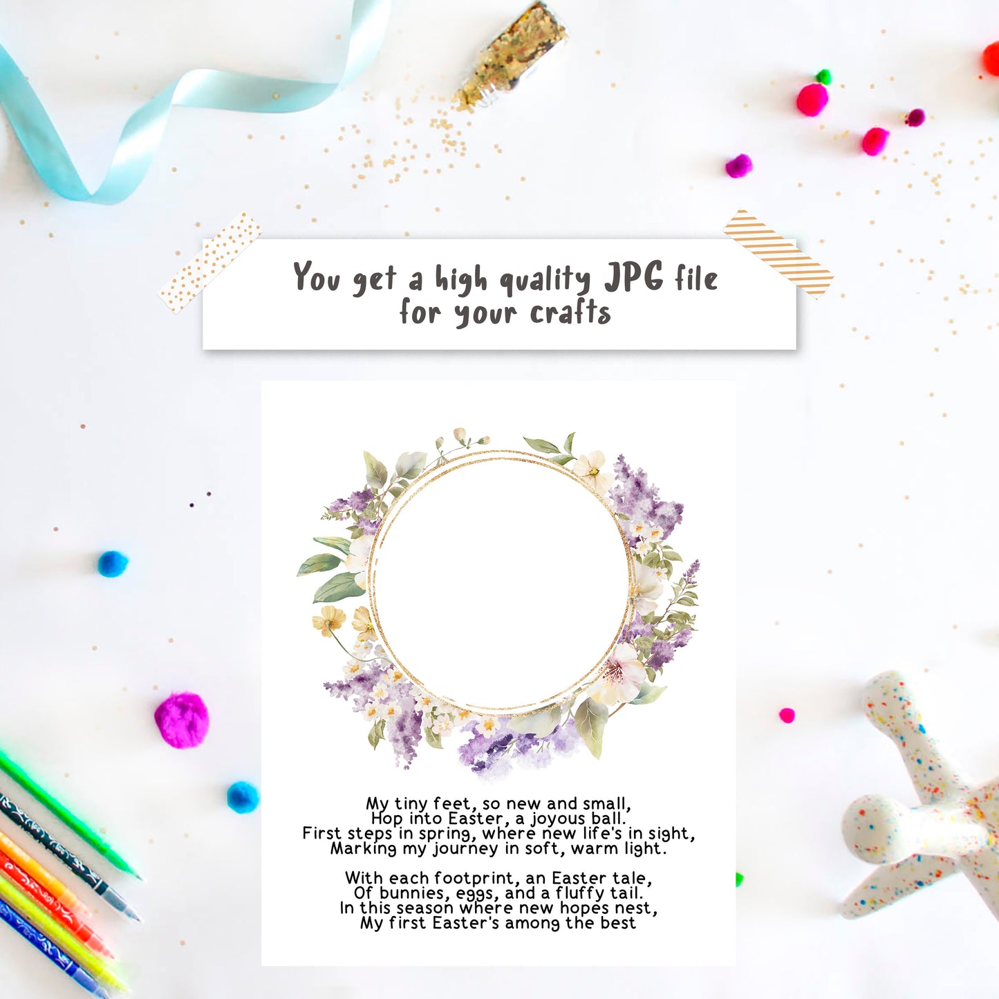 Newborn Footprint Poem - Easter Craft