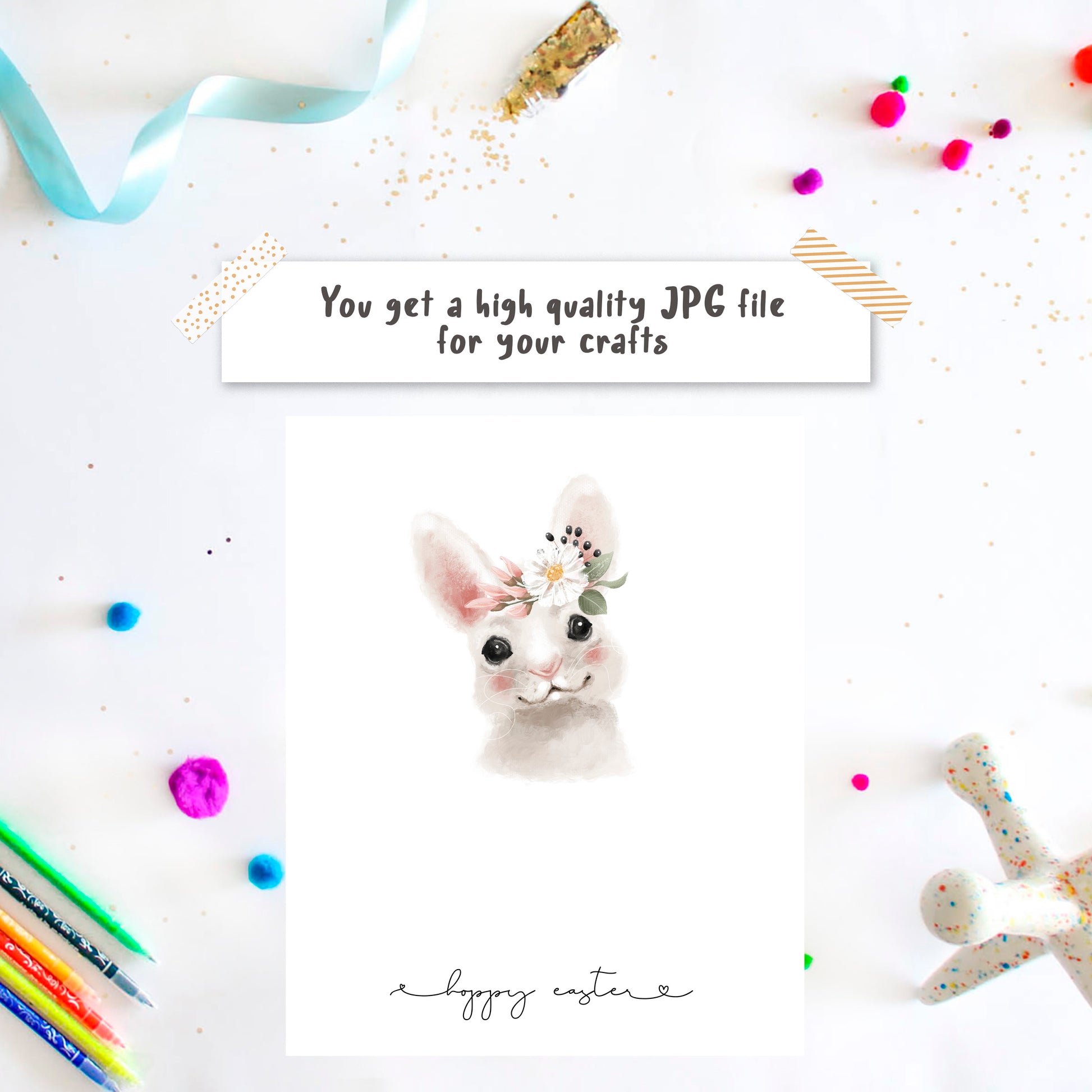 Easter Bunny Paw Prints - Rabbit Footprint Art Info