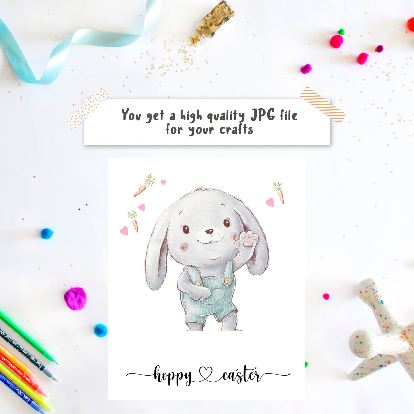 Easter Bunny Footprints Art - Bunny Paw Prints