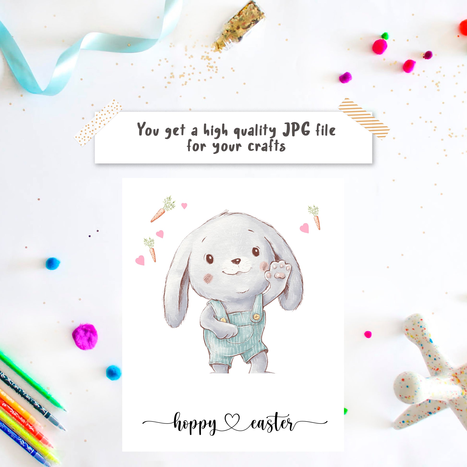 Easter Bunny Footprints Art - Bunny Paw Prints