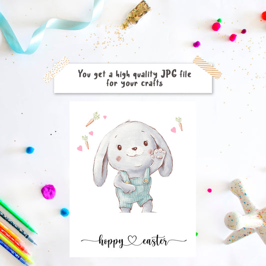 Easter Bunny Footprints Art - Bunny Paw Prints